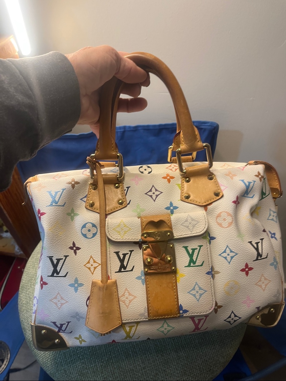 Louis Vuitton White Multicolor Monogram Canvas Speedy - Picture 11 of 17